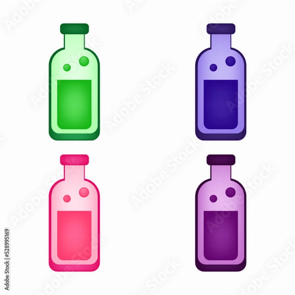 Obraz vector set of bottles