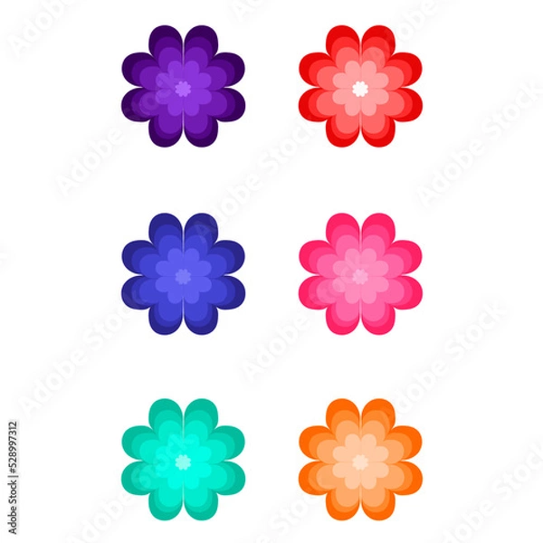 Obraz set of vector flowers