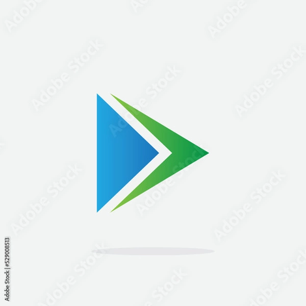 Obraz play icon. play logo. play button. music player. video player. play modern logo template