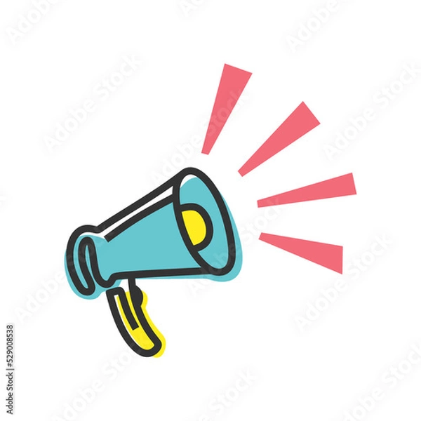 Obraz megaphone on white