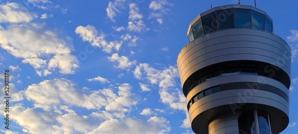 Obraz Sofia Traffic Control Tower at cloudy sky