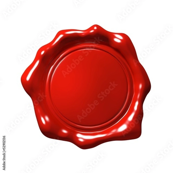 Obraz Red Wax Seal 4 - Isolated