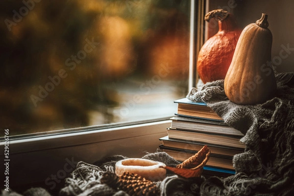 Obraz Autumn composition on the windowsill
