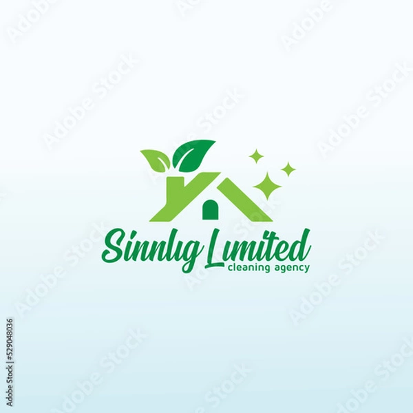 Obraz cleaning agency vector logo design