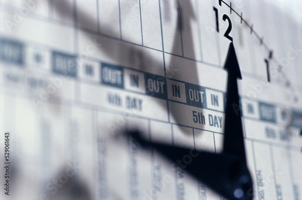 Obraz Close-up of a time clock machine