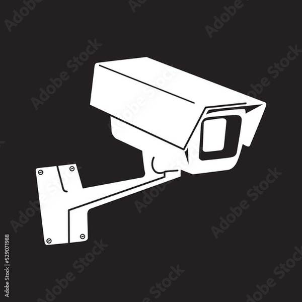 Fototapeta surveillance cameras vector illustration
