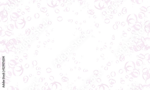 Obraz white background with purple water bubbles