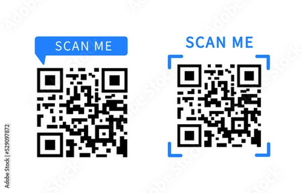 Obraz QR code icon for payment, mobile app, website. scan me QR Code. Vector illustration.