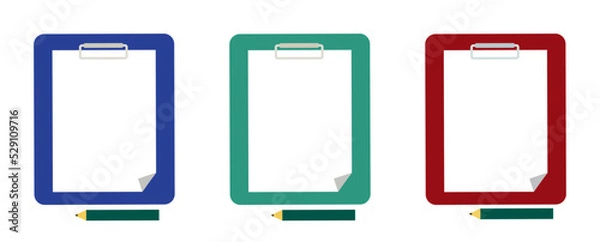 Obraz クリップボード　メモ　ボード　セット