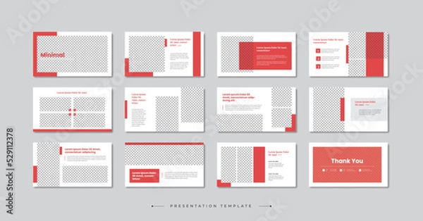 Fototapeta Fashion Powerpoint Presentation Template Design, google slides