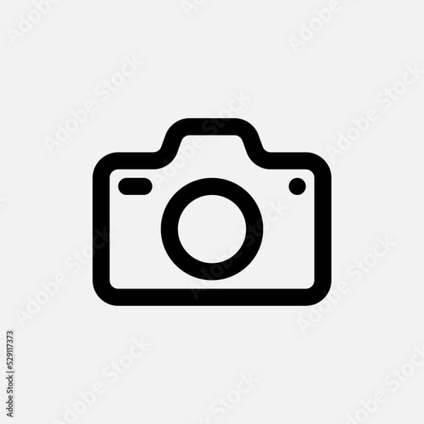 Fototapeta Camera icon in line style, use for website mobile app presentation