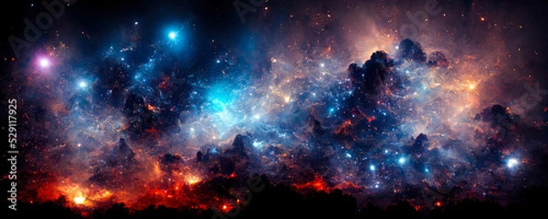 Obraz sky Ultra bright galactic flare stars comets and constellations