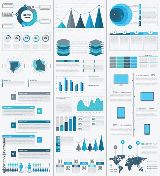 Fototapeta Infographic Elements Template (Bundle)