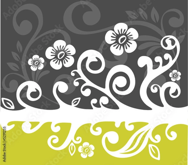 Obraz white flowers pattern