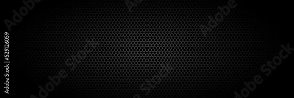 Obraz Abstract black background with Metallic texture pattern. Vector illustration