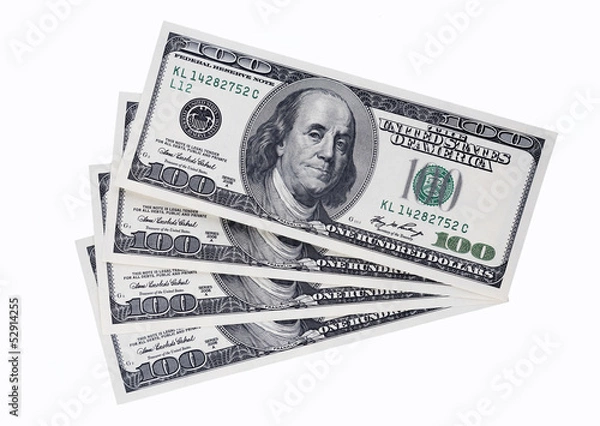 Obraz dollars isolated on white