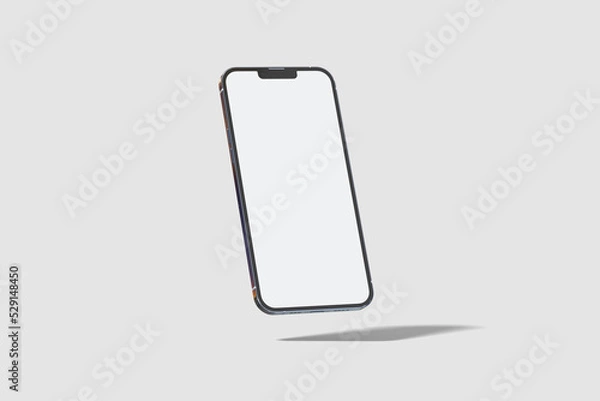 Obraz Floating smartphone with blank screen
