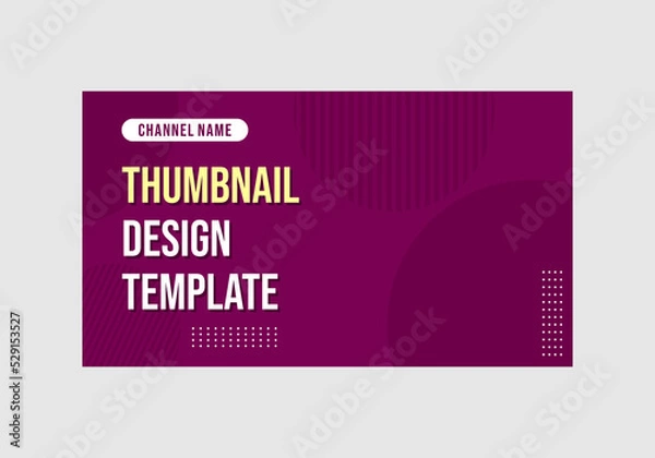 Obraz minimalist purple thumbnail youtube template