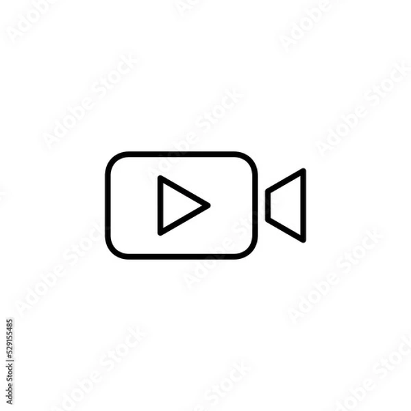 Fototapeta Video icon for web and mobile app. video camera sign and symbol. movie sign. cinema