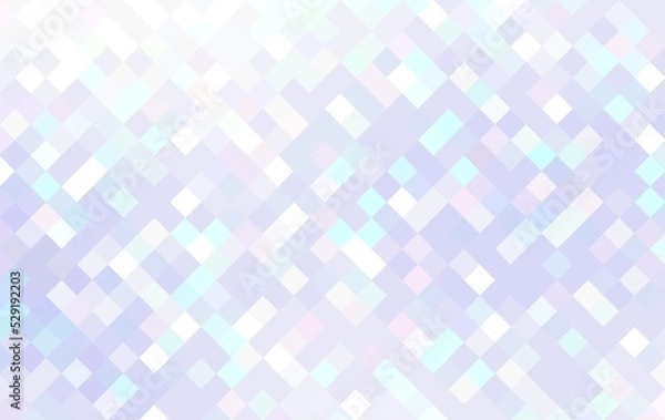 Fototapeta Brilliance glass mosaic empty background light blue shades. Crystal tiles half translucent abstract texture.