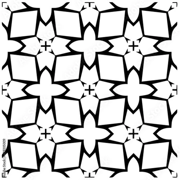 Fototapeta seamless pattern.Simple stylish abstract geometric background. Monochrome Picture. Black and white color. Design for decor, prints, textile or wrapping.Design element for prints. 