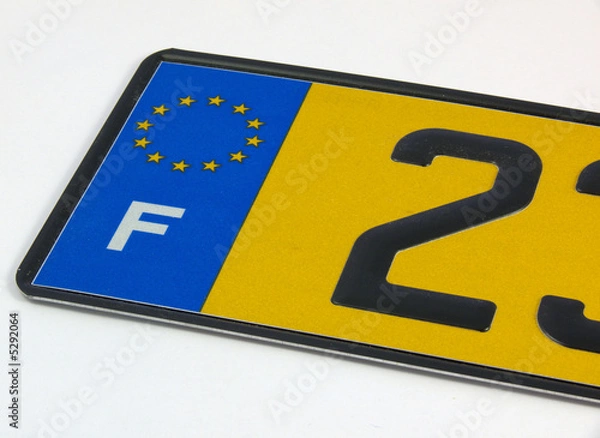 Obraz plaque immatriculation
