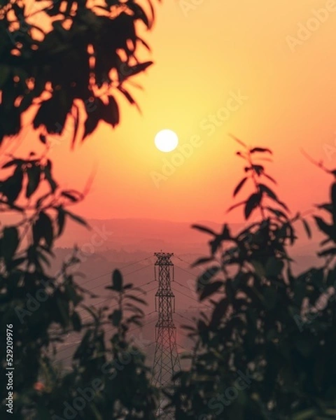 Obraz sunset over the river