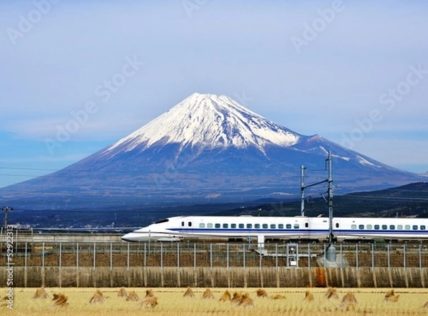 Obraz Mt. Fuji i Bullet Train