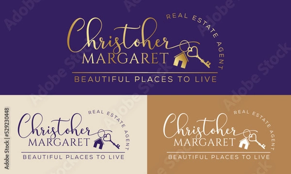 Fototapeta Building and Construction real estate logo design Vector template