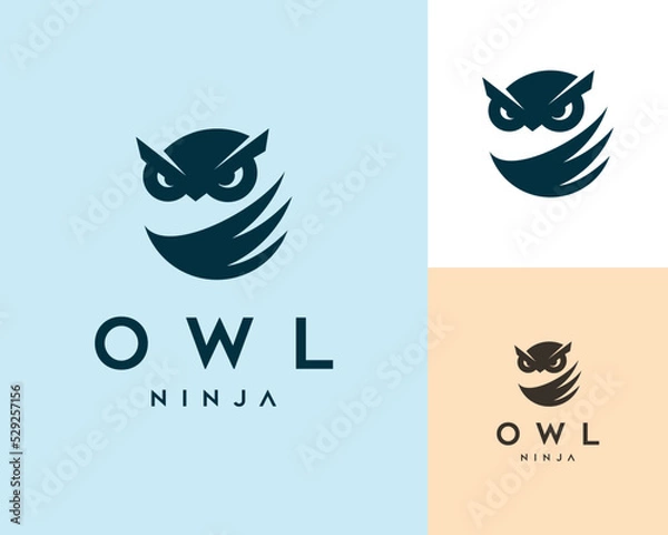 Obraz owl logo shield wings creative Modern Design