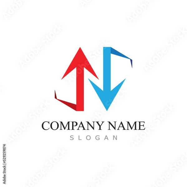 Fototapeta Arrow vector illustration icon