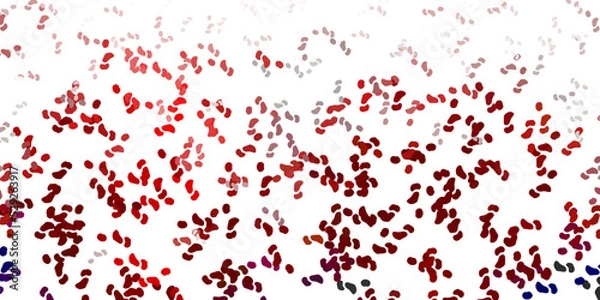 Fototapeta Light red vector background with random forms.