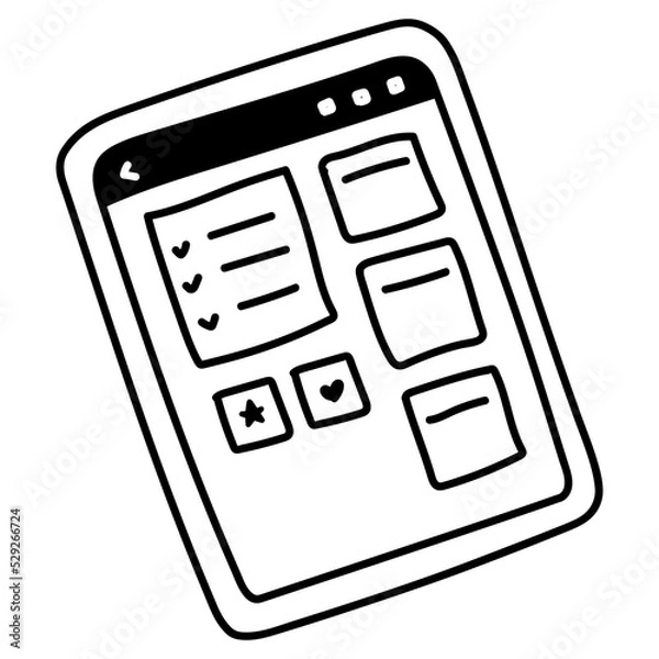 Obraz Hand drawn doodle icon - ipad