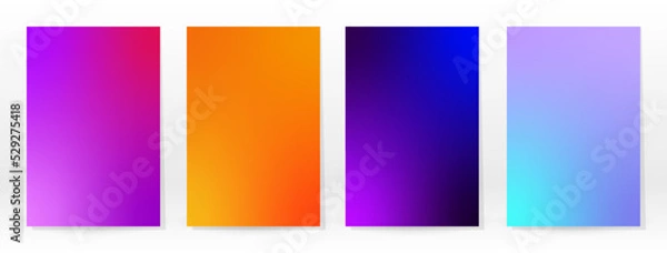 Fototapeta Minimal Poster. Pastel Soft. Rainbow Gradient Set.