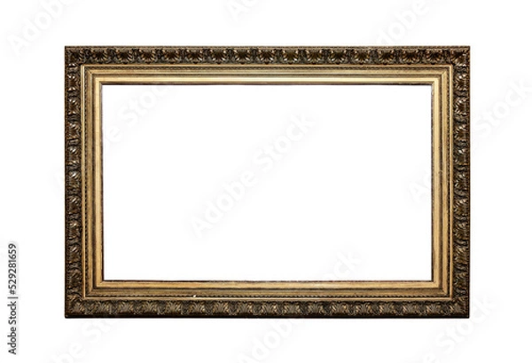 Fototapeta Antique Framework. Vintage picture frame isolated on a transparent background in PNG format