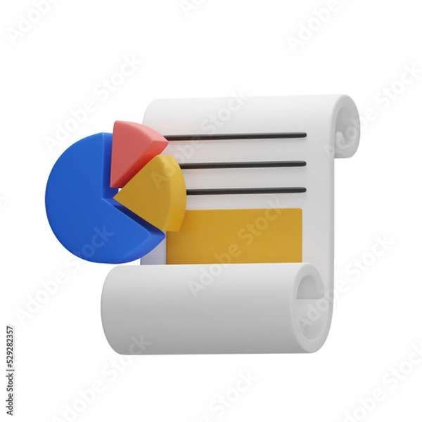 Obraz 3d ilustration statistics for bussines and finance