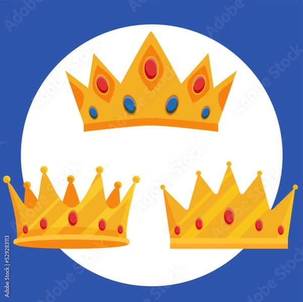 Fototapeta crown icon vector illustration