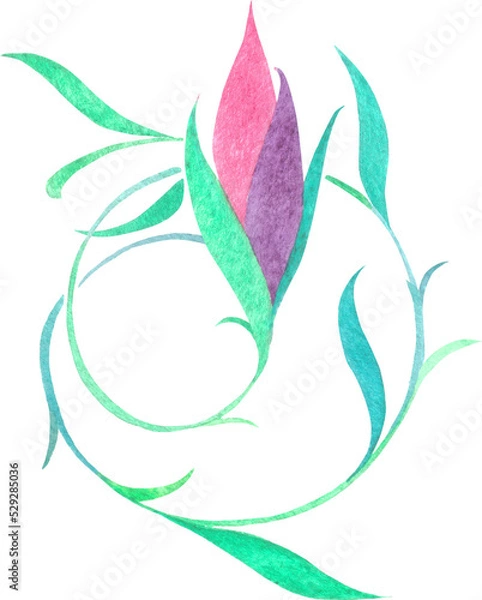 Obraz pink flower - decorative element