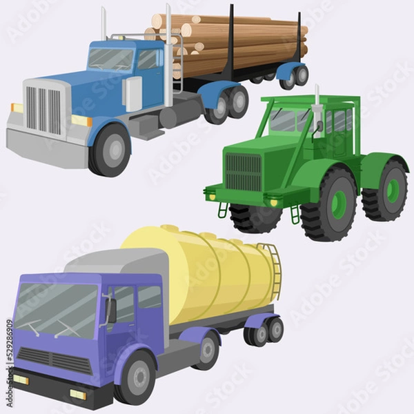 Obraz truck with trailer