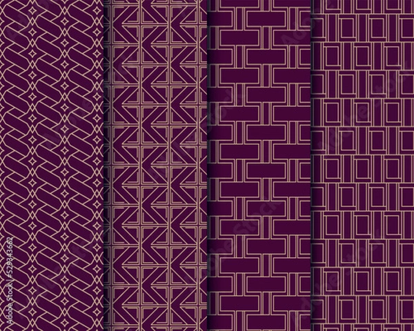 Fototapeta Luxury vector pattern design, natural luxury stylish modern pattern. Geometric seamless floral black & gold pattern design.