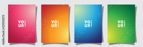 Fototapeta gradation multicolor cover modern style, soft color art, set collection template design vector