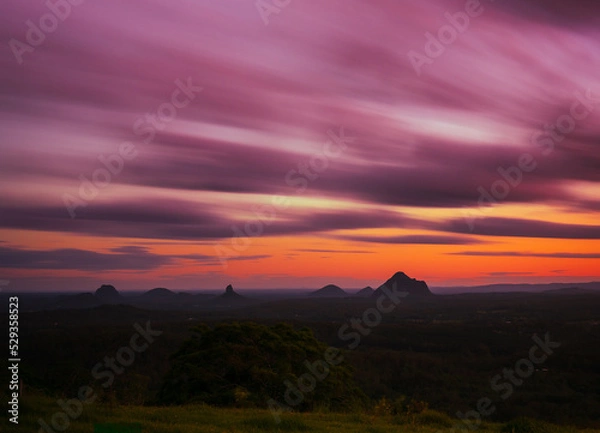 Obraz sunset in the mountains