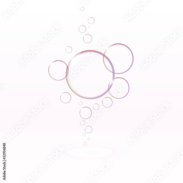 Fototapeta Transparent soap bubbles, eps10 vector