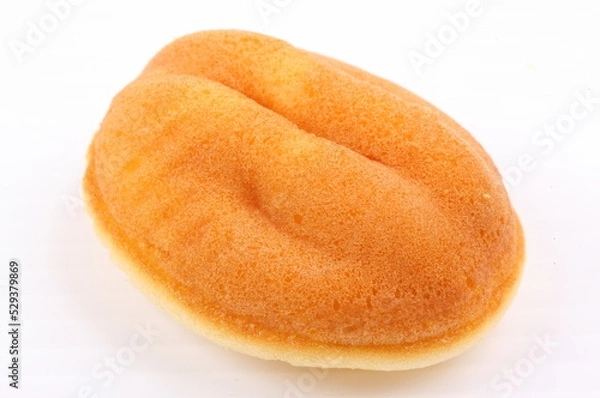 Obraz homemade sponge cake on white background