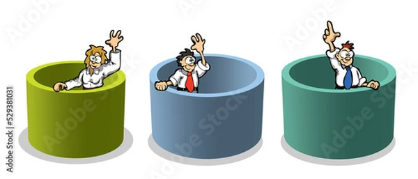 Obraz working in silos