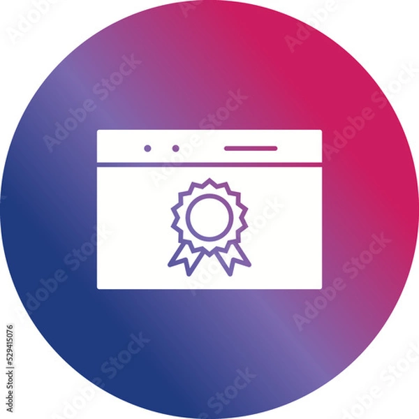 Fototapeta Unique Web Award Vector Icon