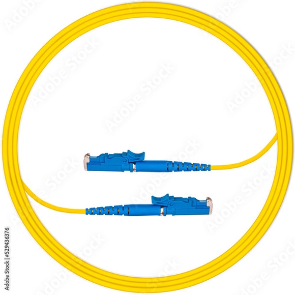 Obraz Fiber Optic Patch Cord on isolated white background