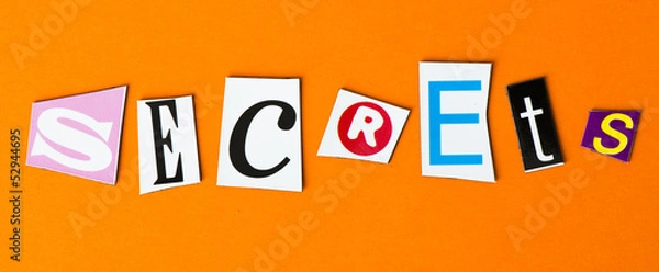 Fototapeta The word secrets