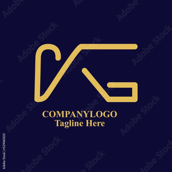 Obraz letter VK monogram 