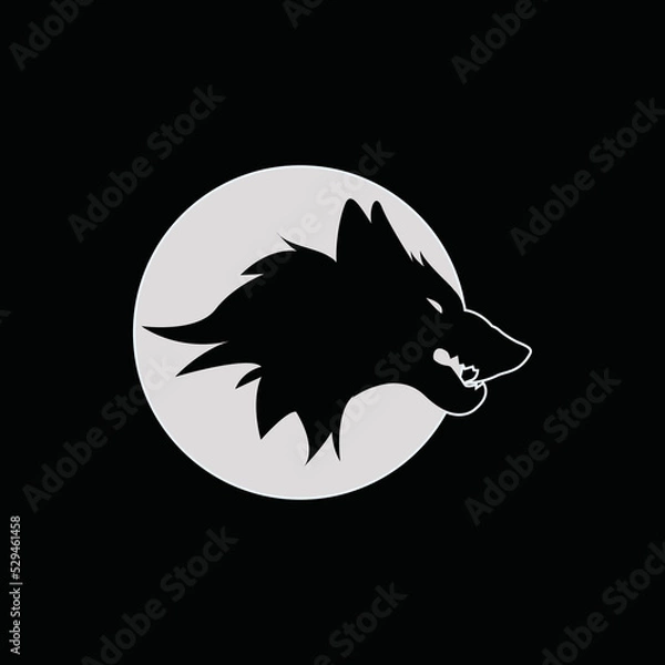 Obraz wolf head silhouette